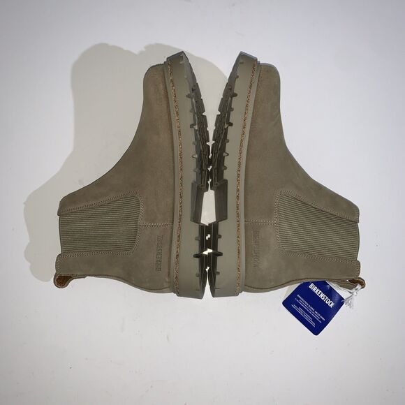 Birkenstock Boots Womens US 9 Tan Suede Chelsea Lug Sole Ankle Pull On EU 40 - Picture 7 of 11